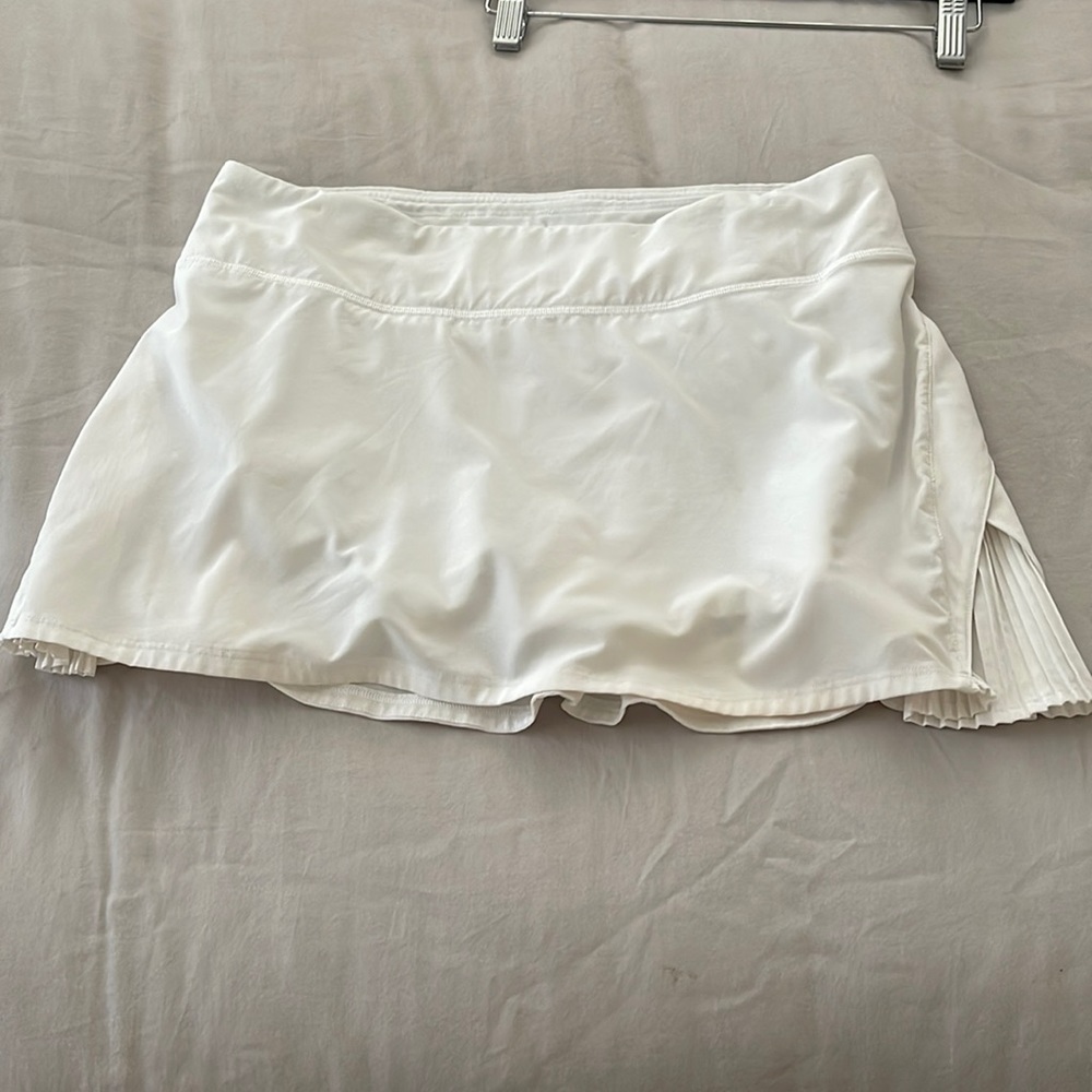 White tennis skirt